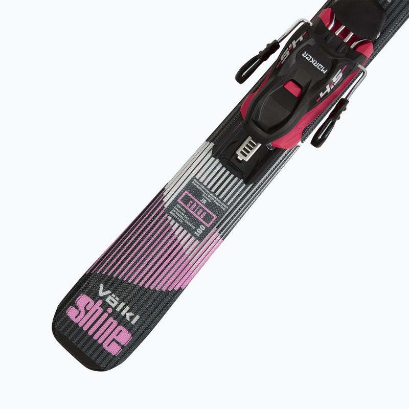 Narty zjazdowe dziecięce Völkl Shine Jr + wiązania 4.5 VMotion Jr Lady 100-120 cm black/pink 7