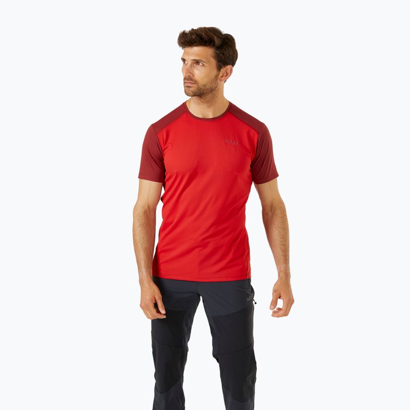 Koszulka męska Rab Force ascent red/oxblood red