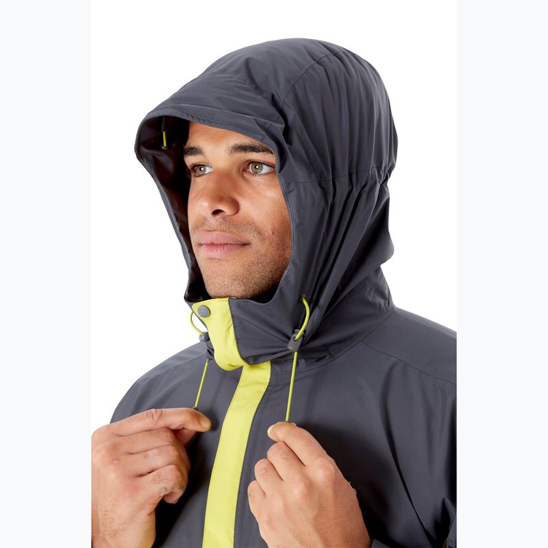 Kurtka przeciwdeszczowa męska Rab Downpour Eco graphene/zest 6