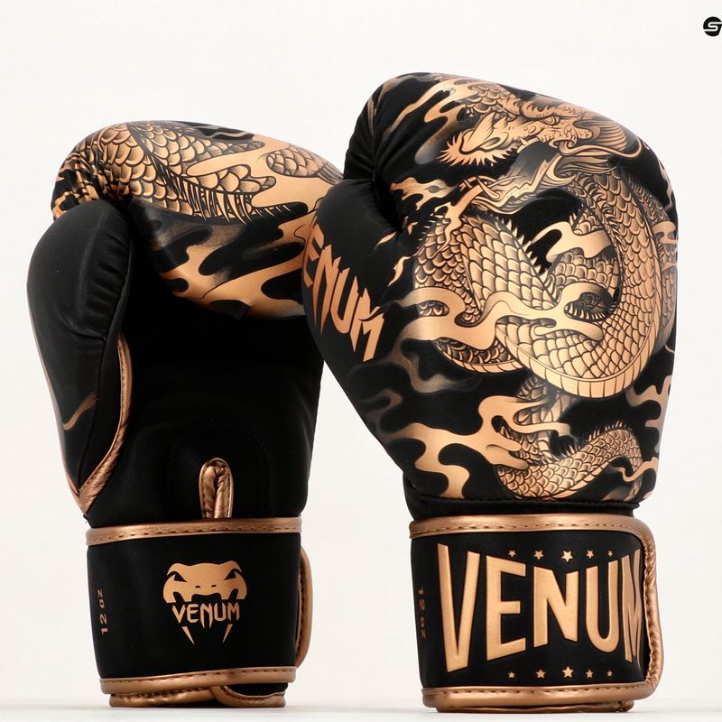 Rękawice bokserskie Venum Dragon's Flight black/bronze 9