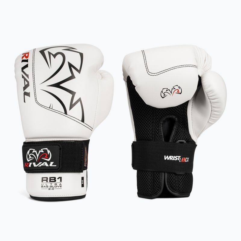 Rękawice bokserskie Rival RB1 Ultra Bag 2.0 white