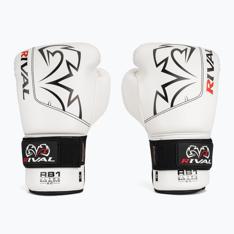 Rękawice bokserskie Rival RB1 Ultra Bag 2.0 white 2