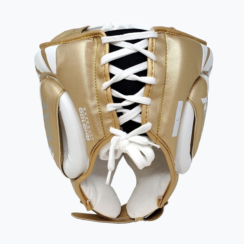 Kask bokserski Rival RHG100 Professional Headgear white/gold 3