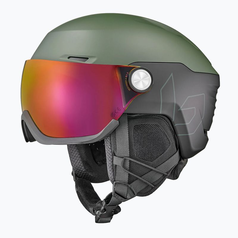 Kask narciarski Bollé V-Ryft Pure sun forest matte/photochromic red