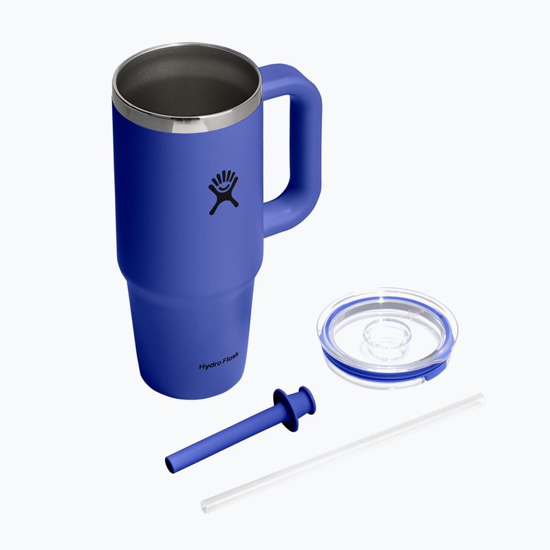 Kubek Hydro Flask Travel Tumbler Clear Lid 710 ml capri blue 4