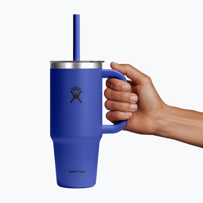 Kubek Hydro Flask Travel Tumbler Clear Lid 710 ml capri blue 5