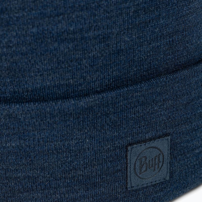Czapka zimowa BUFF Heavyweight Merino Wool solid night blue 2