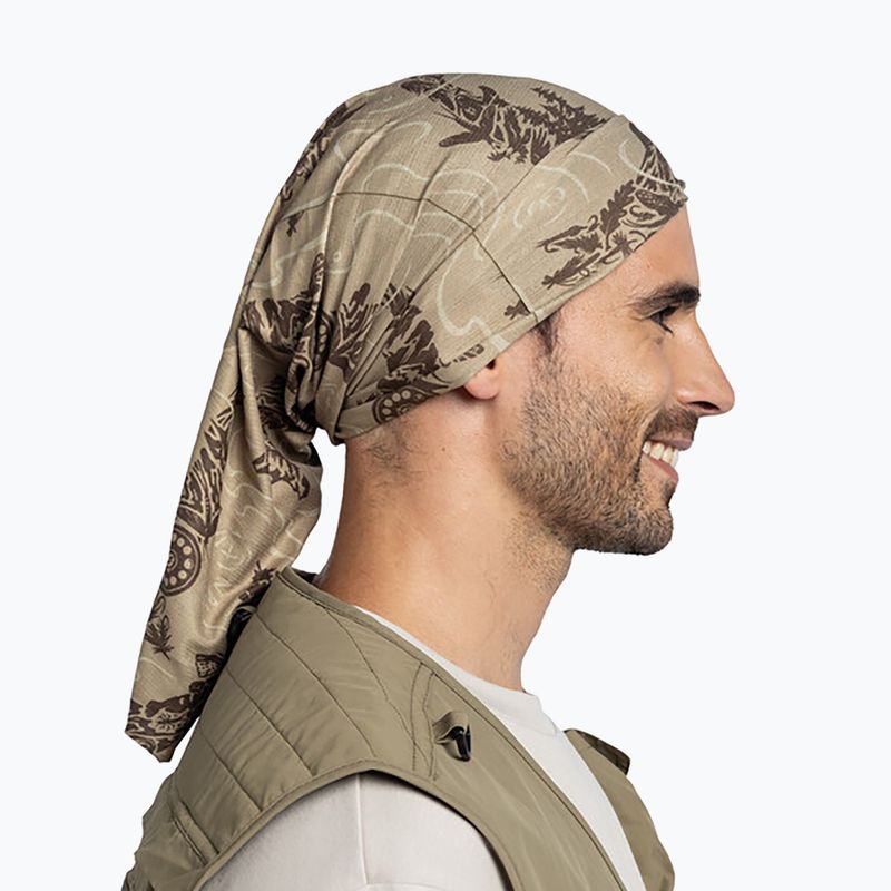 Chusta wielofunkcyjna BUFF Coolnet UV Lake River khaki 4