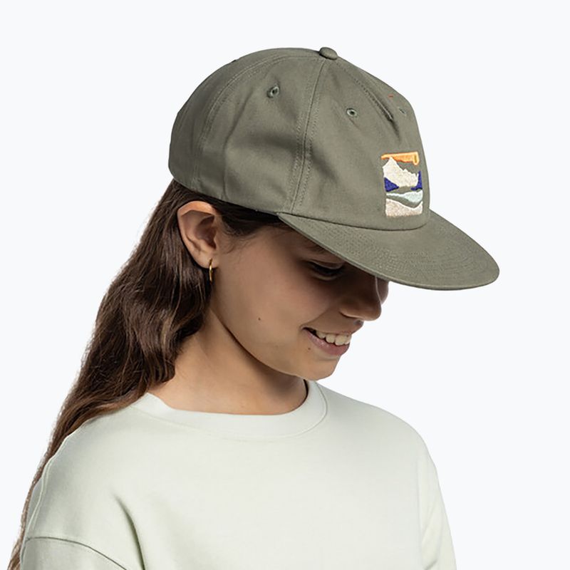 Czapka z daszkiem dziecięca BUFF Snapback Solid khaki 3