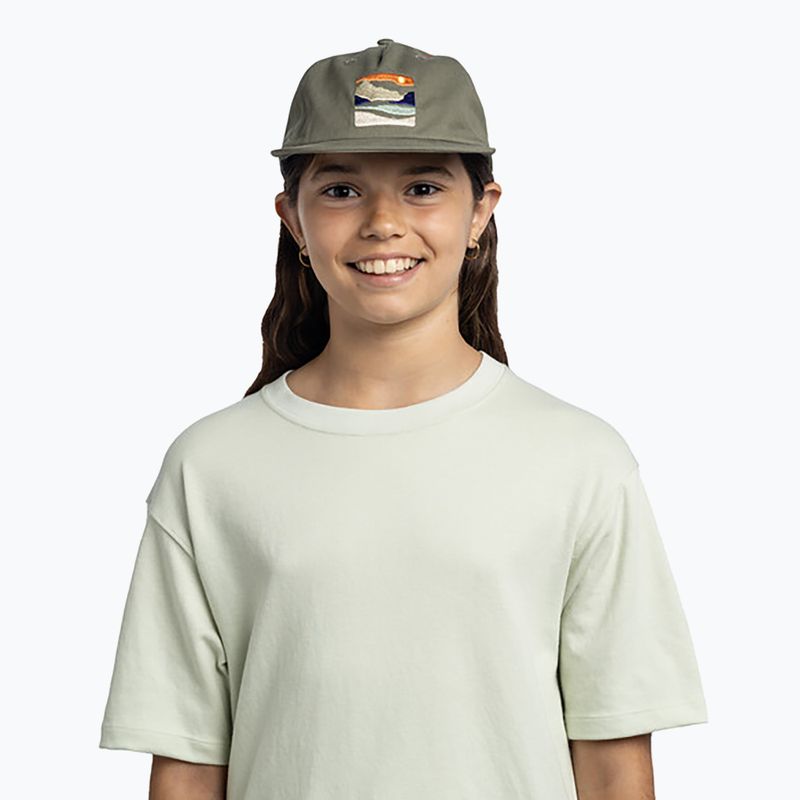 Czapka z daszkiem dziecięca BUFF Snapback Solid khaki 4