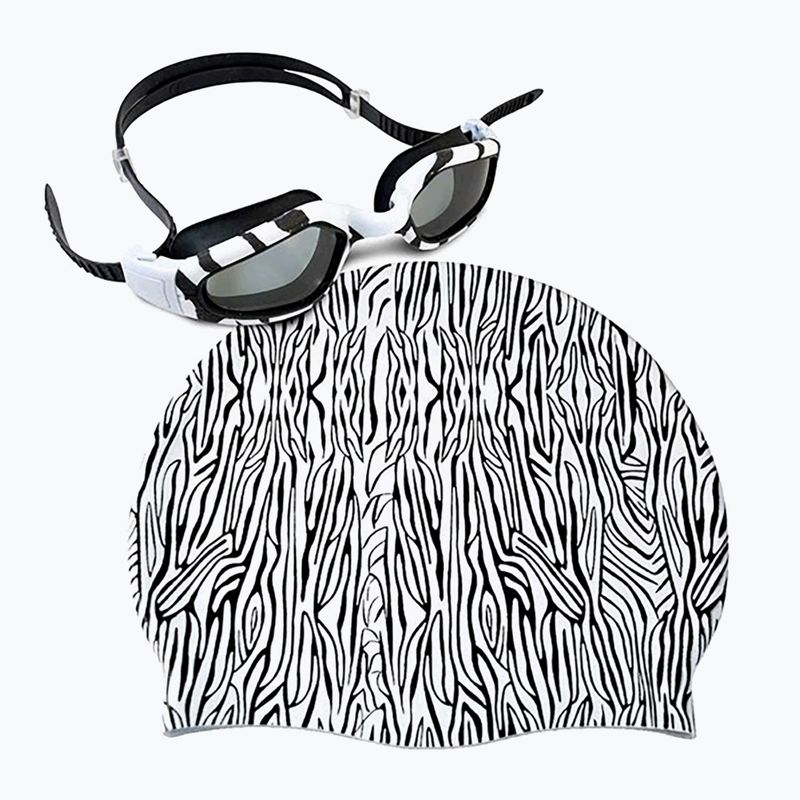 Zestaw RAS WT czepek + okulary white