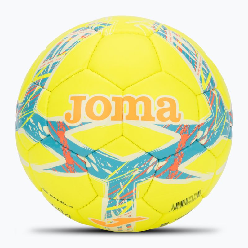 Piłka do piłki nożnej Joma Dali III yellow/fluor turquoise rozmiar 3