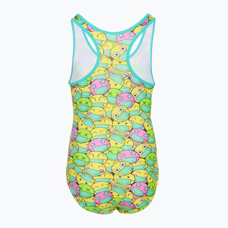 Strój pływacki jednoczęściowy dziecięcy RAS Face Classic Back multicolour 2