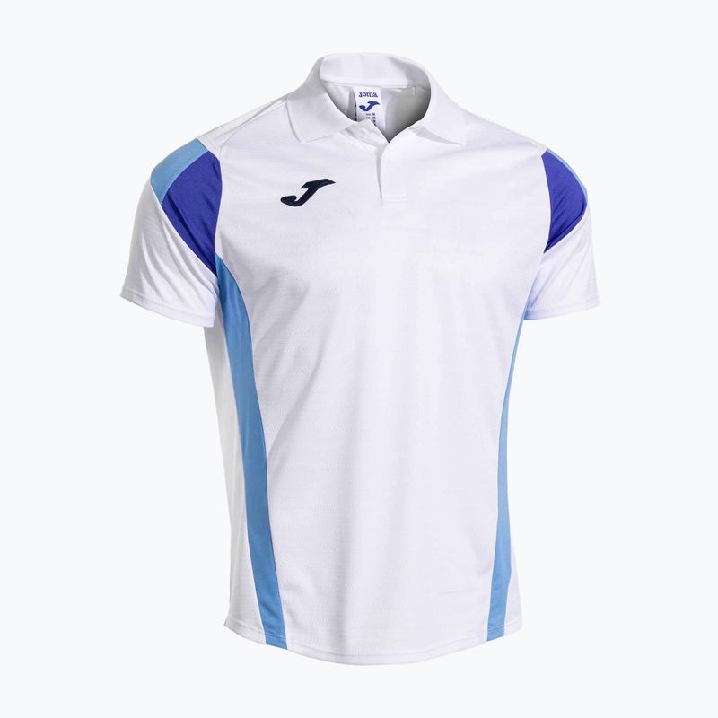 Koszulka tenisowa męska Joma Montreal white/sky blue 2