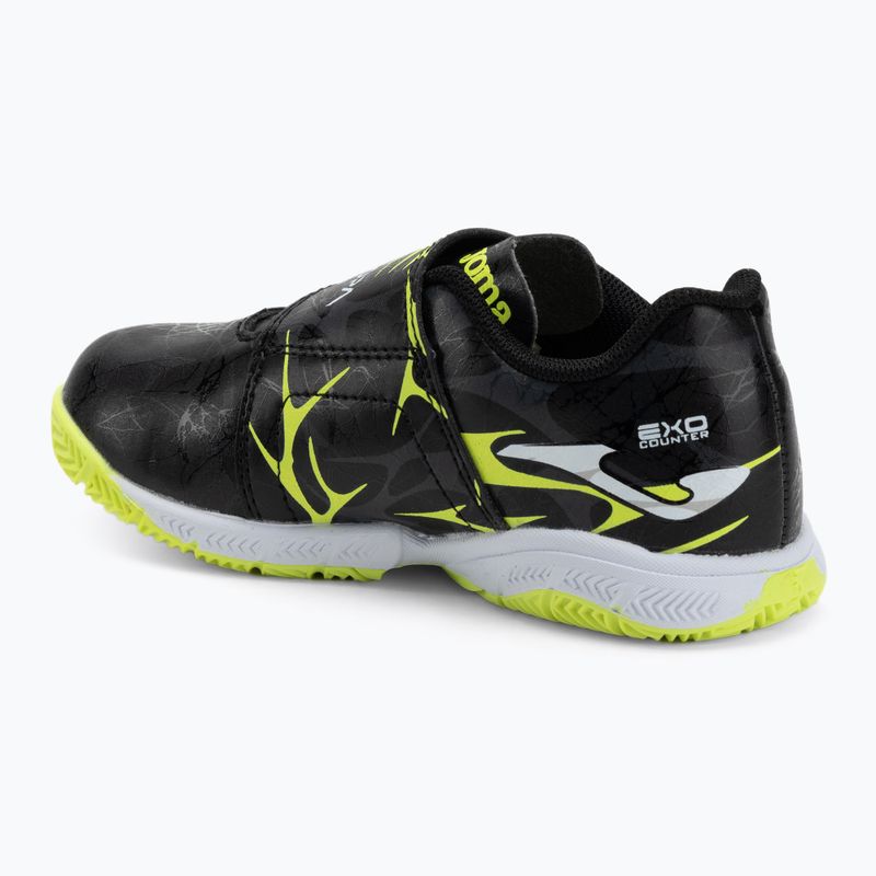 Buty piłkarskie dziecięce Joma Super Copa Jr IN black/fuor yellow 3