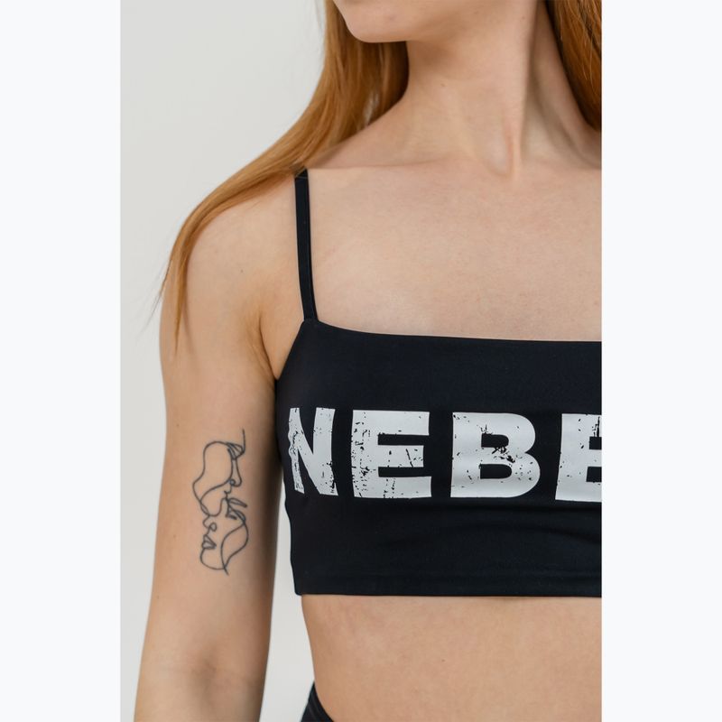 Top treningowy damski NEBBIA Bandeau Bra Back Check black 9