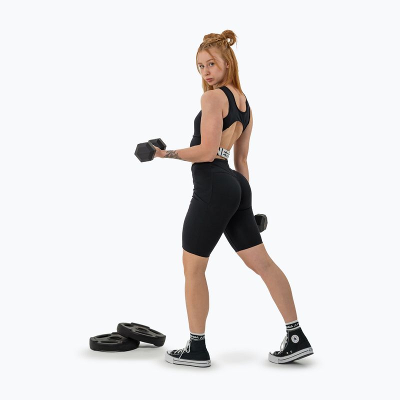 Top treningowy damski NEBBIA Gym Therapy Cropped black 3