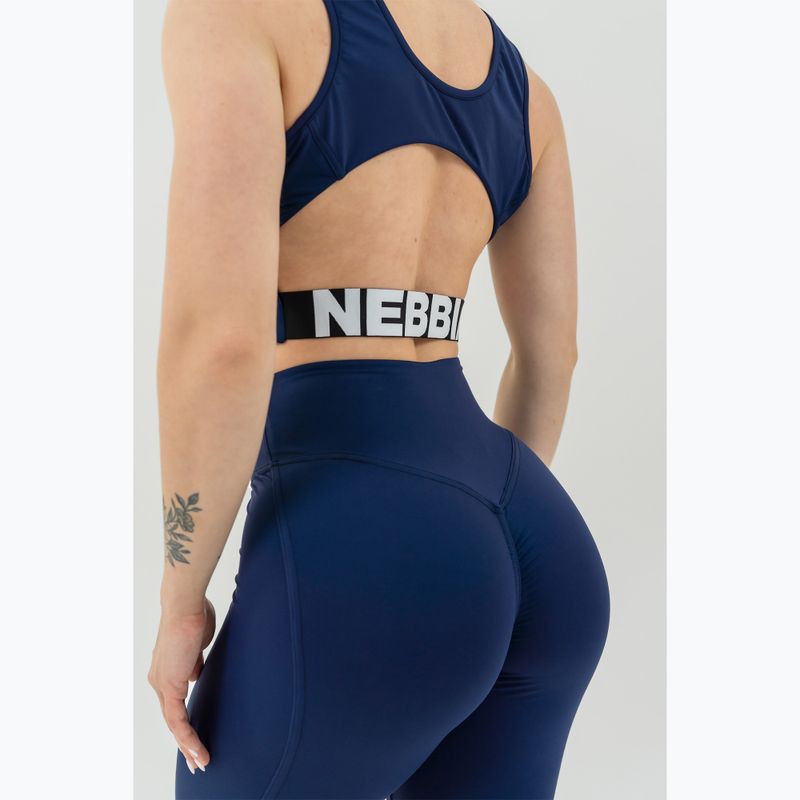 Top treningowy damski NEBBIA Gym Therapy Cropped dark blue 5