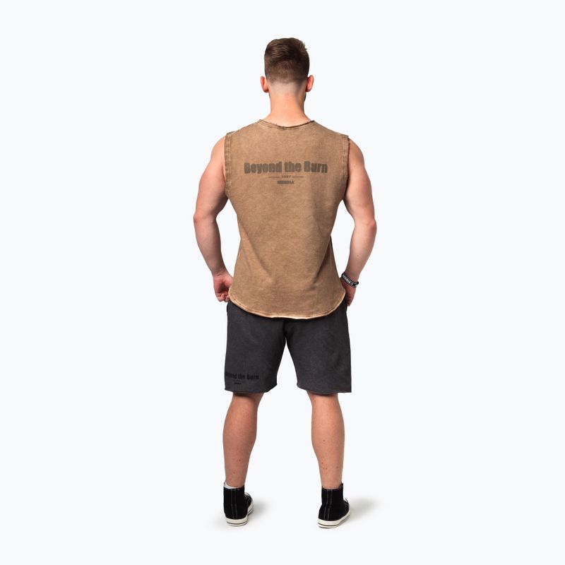 Koszulka treningowa męska Washed-Off Beastin light brown 3