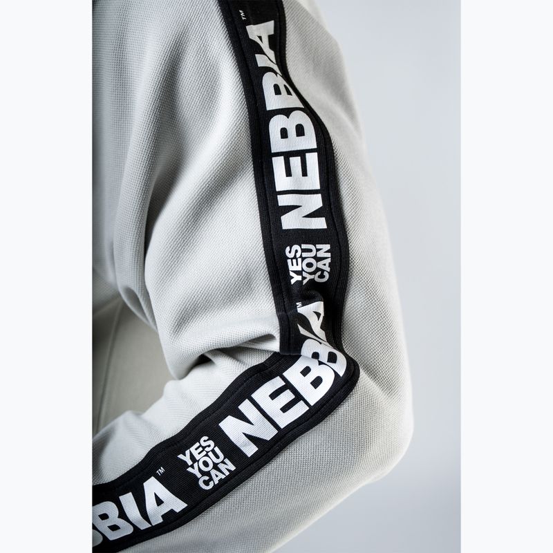 Bluza męska NEBBIA Hero Hoodie light grey 5