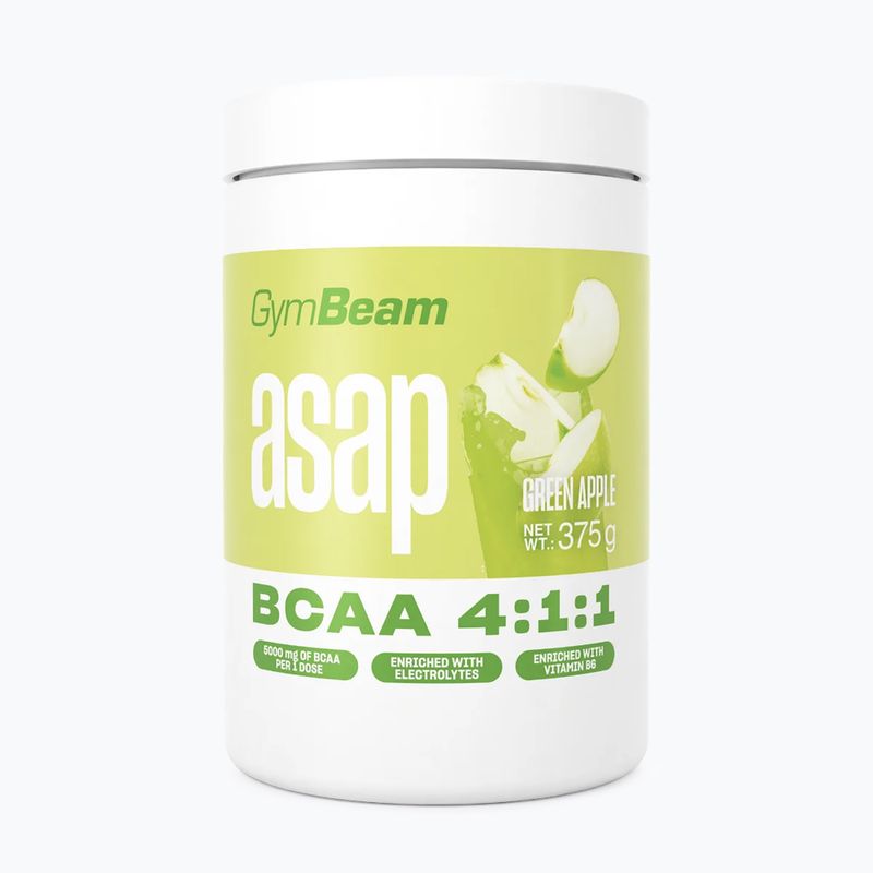 Aminokwasy GymBeam ASAP BCAA 375 g green apple