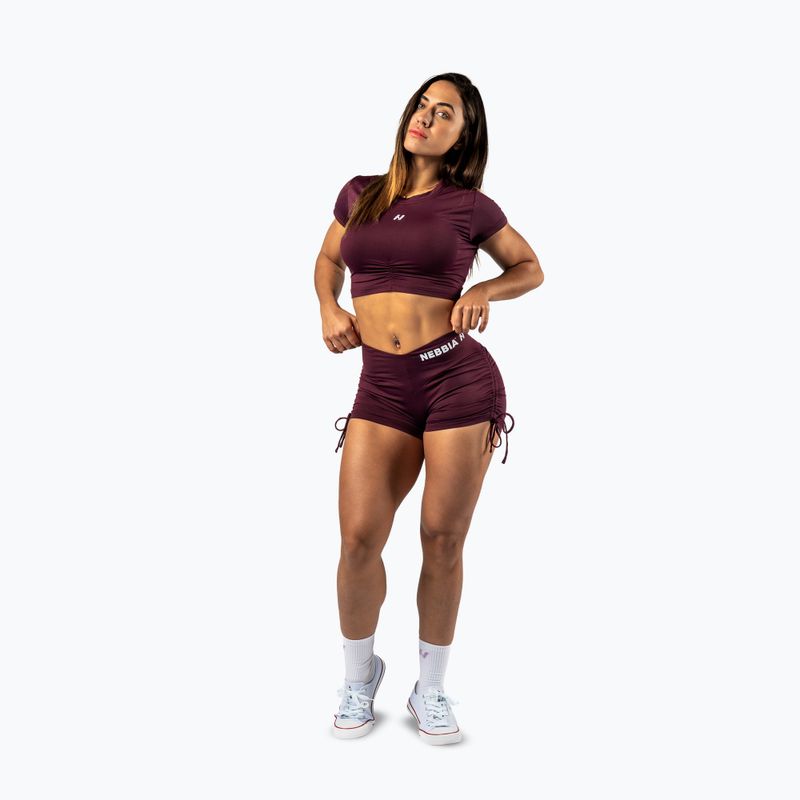 Top treningowy damski NEBBIA Strong Beauty dark red 2