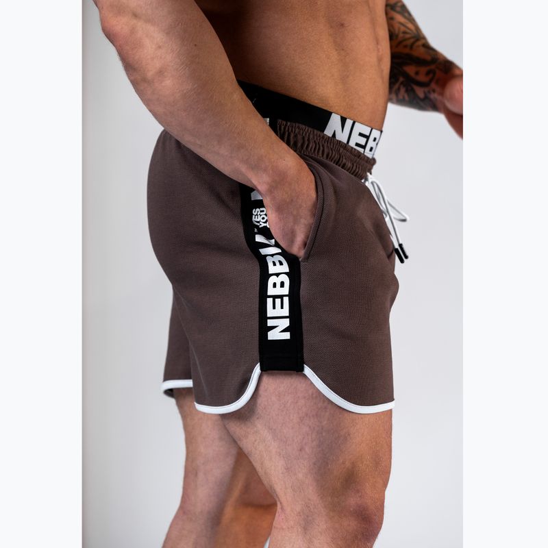 Spodenki treningowe męskie NEBBIA Hero brown 3