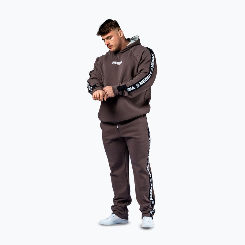 Bluza męska NEBBIA Hero Hoodie brown 2