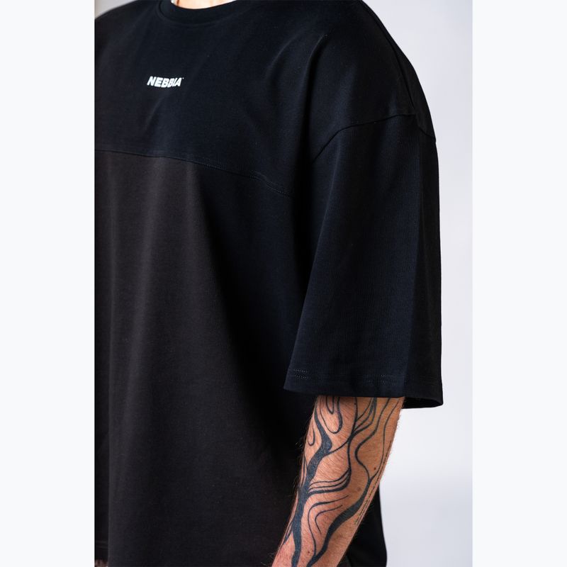 Koszulka treningowa męska NEBBIA Power Oversize black 5