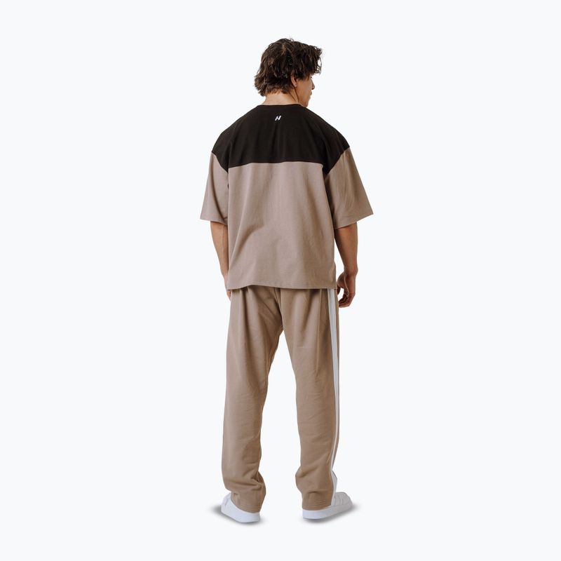 Koszulka treningowa męska NEBBIA Power Oversize light brown ash 3