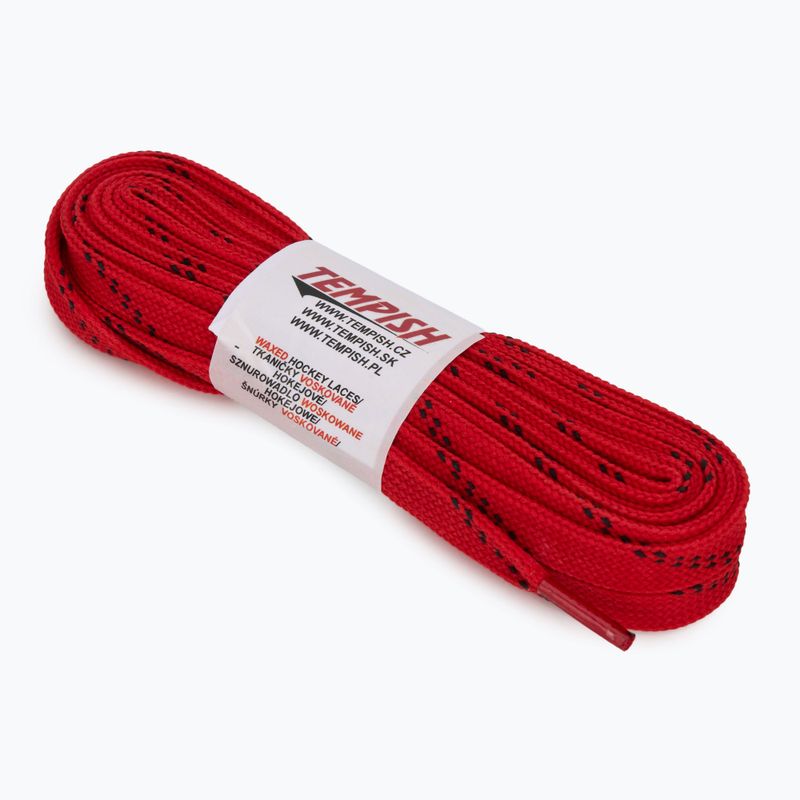 Sznurówki do łyżew Tempish Hockey Waxed red