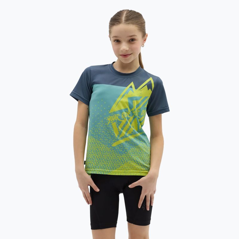Koszulka rowerowa dziecięca SILVINI Denni neon/blue