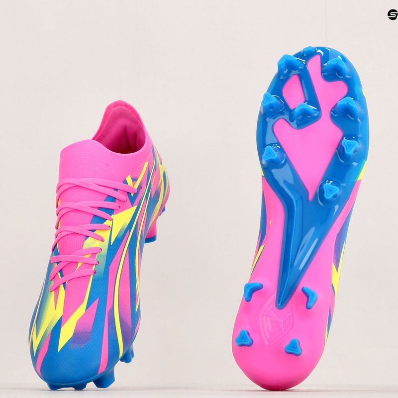 Buty piłkarskie męskie PUMA Ultra Match Energy FG/AG luminous pink/yellow alert/ultra blue 21