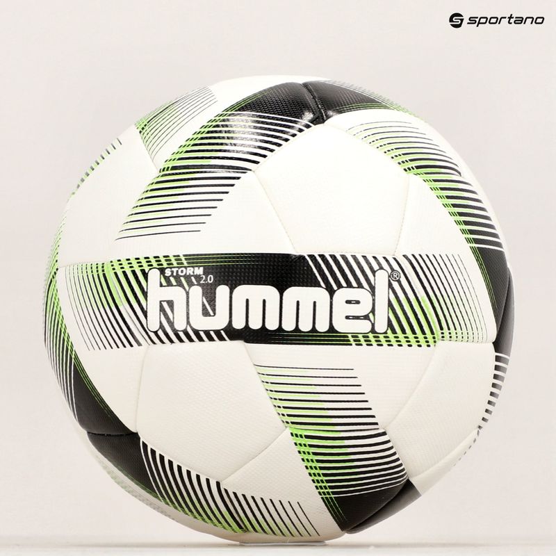 Piłka do piłki nożnej Hummel Storm 2.0 FB white/black/green rozmiar 5 5