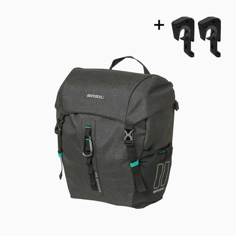 Sakwa rowerowa Basil Discovery 365D Single Bag MIK Hooks 9 l black melee 2
