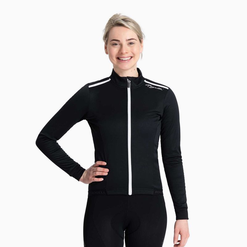 Kurtka rwerowa damska Rogelli Pesara Winter W black/white