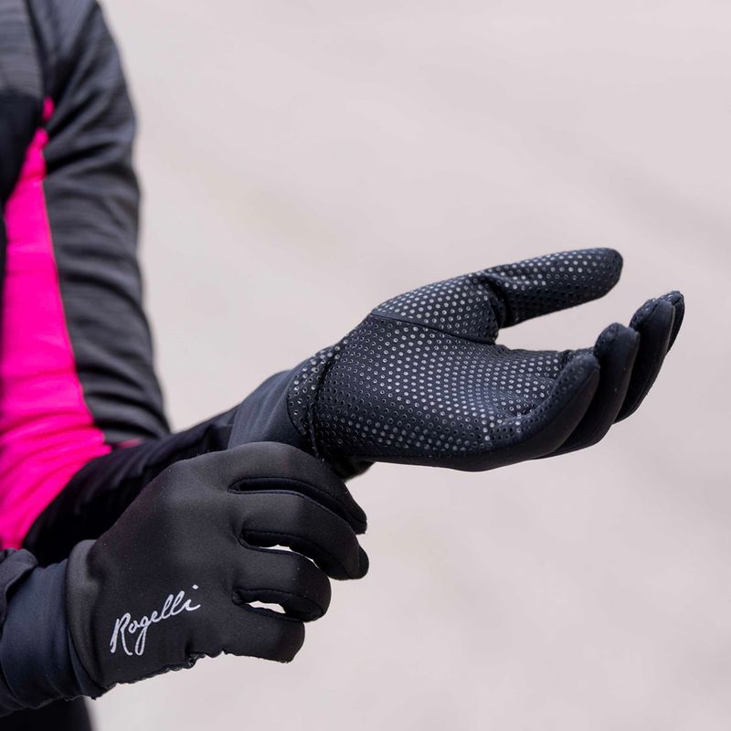 Rękawiczki rowerowe damskie Rogelli Laval Mid Season LW Windproof black 8
