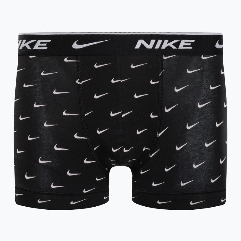 Bokserki męskie Nike Everyday Cotton Stretch Trunk 3 pary swoosh print/grey/uni. blue 8