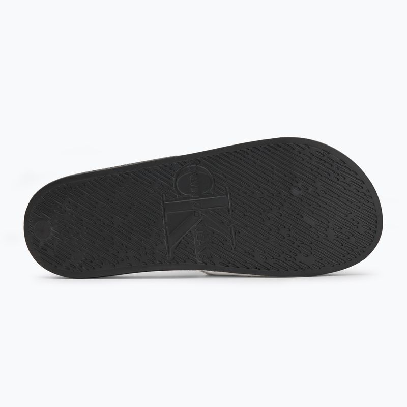 Klapki męskie Calvin Klein YM0YM01281 Jelly Mono PU Bright white/black 4