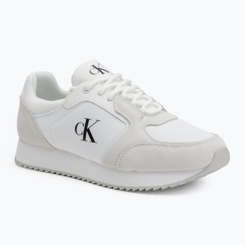 Buty męskie Calvin Klein YM0YM01326 Retro Runner Sock Lace Up Ny-Su bright white/black