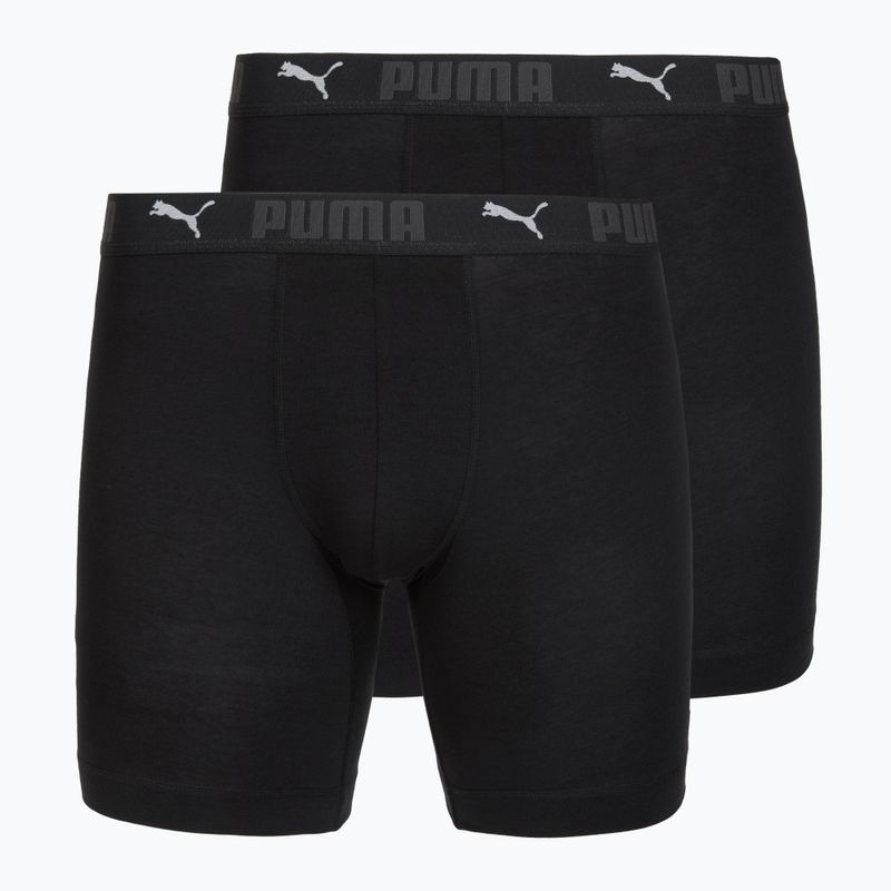 Bokserki męskie Puma Cotton Long 2 pack black