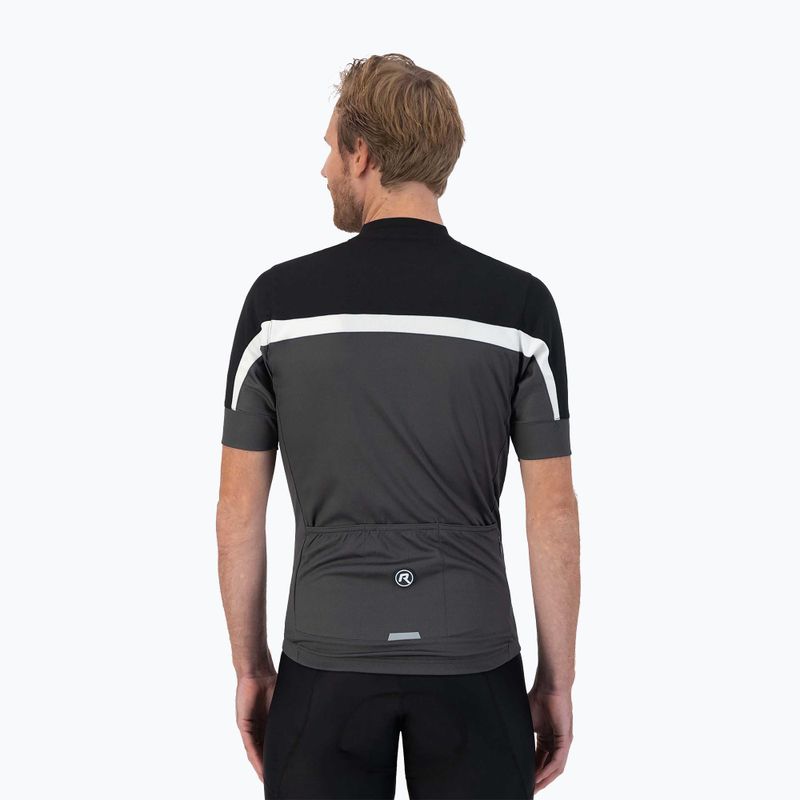 Koszulka rowerowa męska Rogelli Course black/grey/white 2