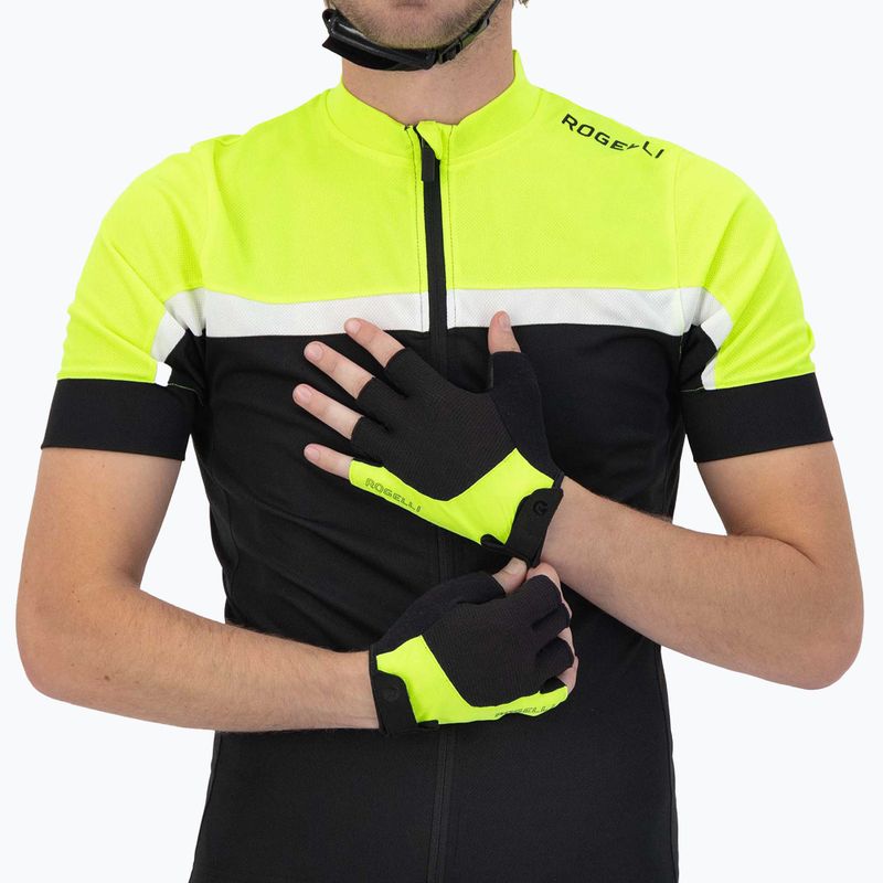 Rękawiczki rowerowe męskie Rogelli Essential black/fluor 2