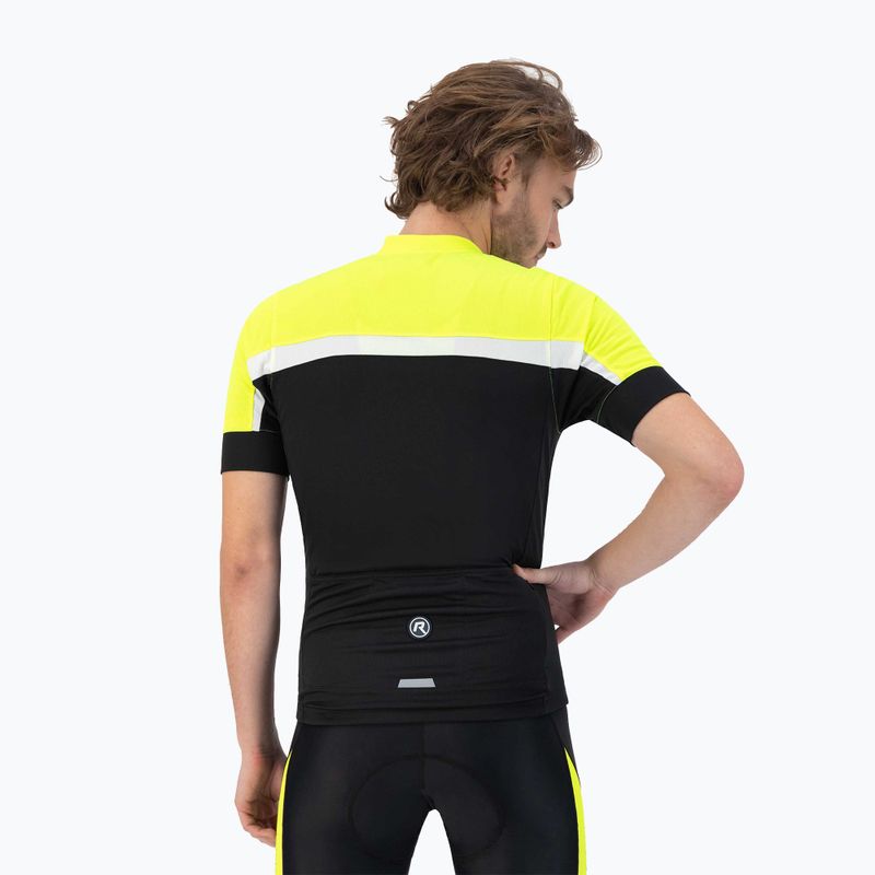 Koszulka rowerowa męska Rogelli Course black/fluor/white 2
