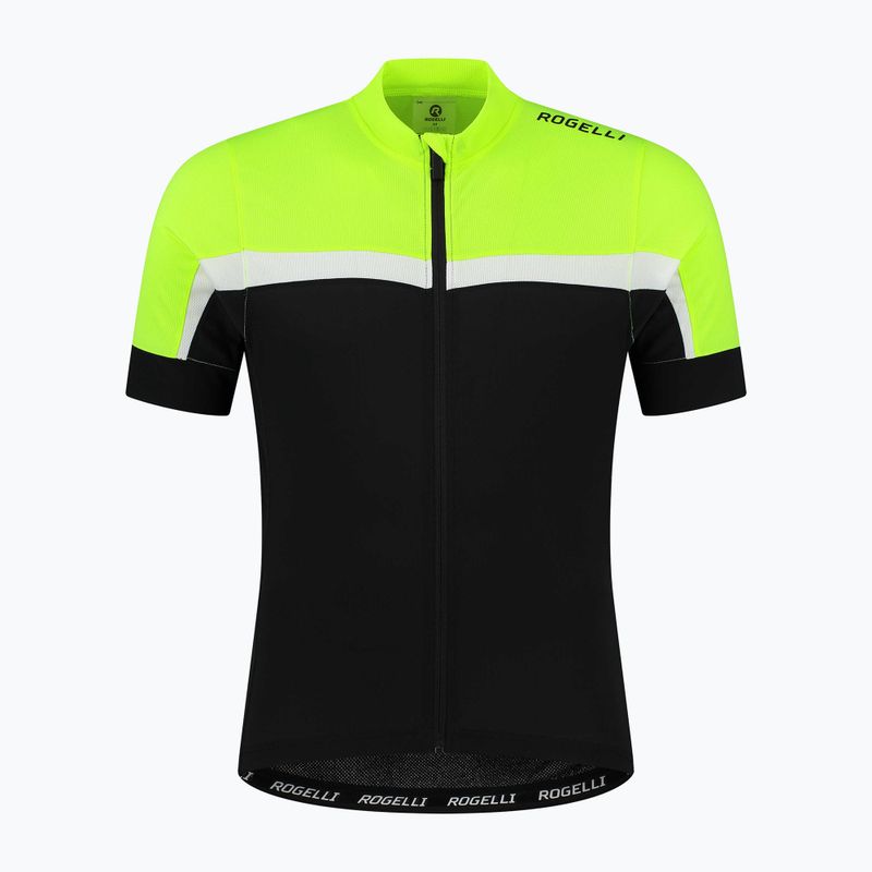 Koszulka rowerowa męska Rogelli Course black/fluor/white 3