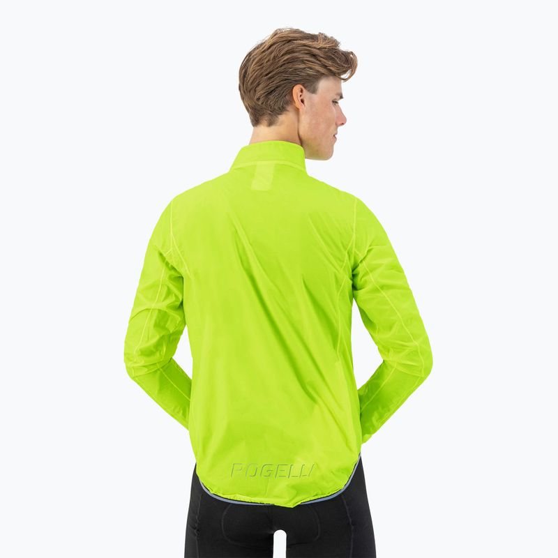 Kurtka rowerowa męska Rogelli Essential Rain fluor yellow 2