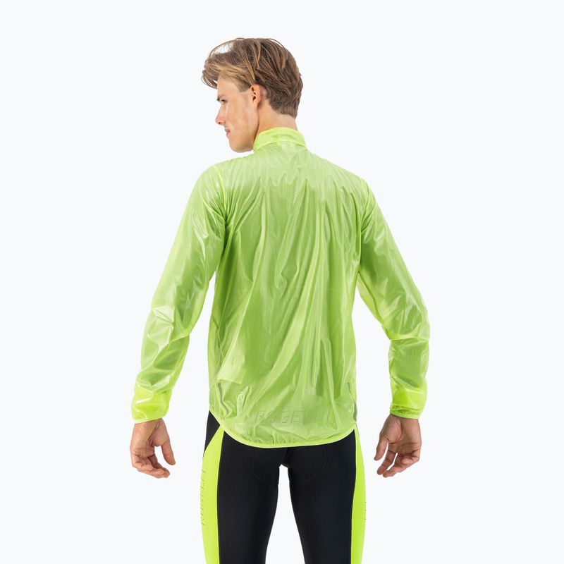 Kurtka rowerowa męska Rogelli Emergency fluor yellow 5
