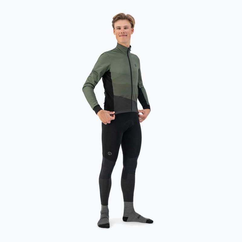 Kurtka rowerowa męska Rogelli Tarax Winter Jacket army green 2