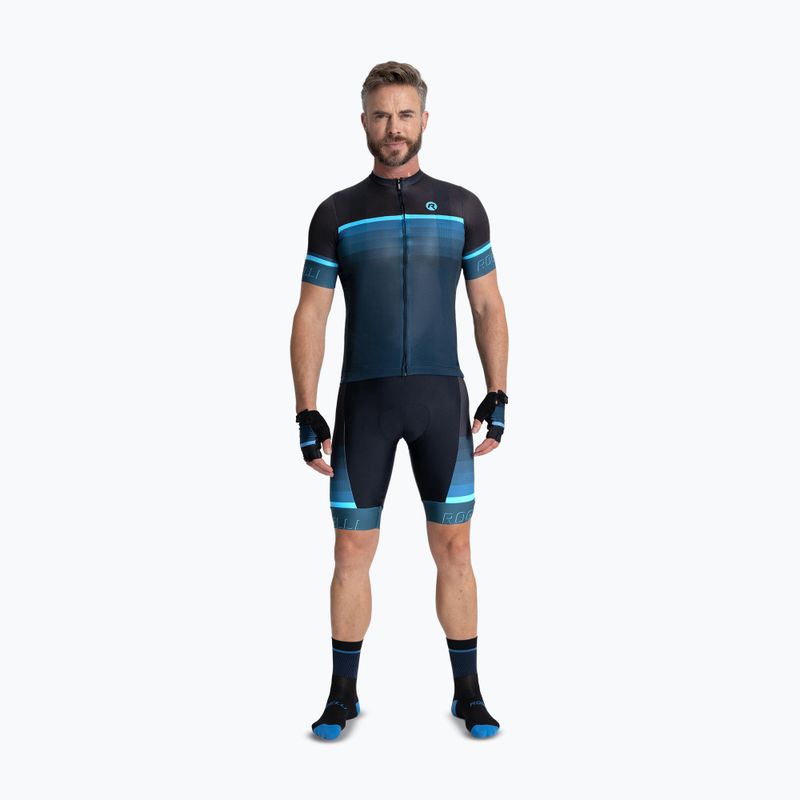Koszulka rowerowa męska Rogelli Hero II black/blue 2
