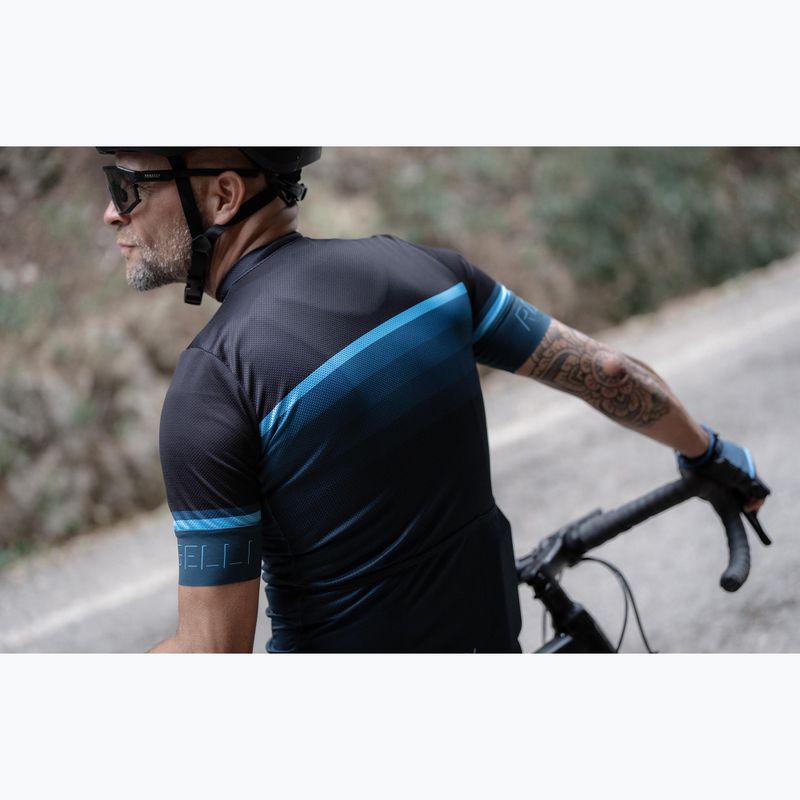 Koszulka rowerowa męska Rogelli Hero II black/blue 9